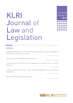 KLRI Journal of Law and Legislation Vol.8 No.1, 2018