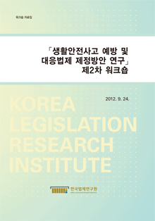 생활안전사고 예방 및 대응법제 제정방안 연구 제2차 워크숍