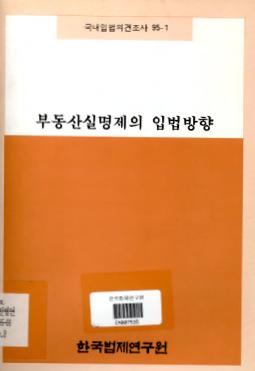 부동산실면제의 입법방향